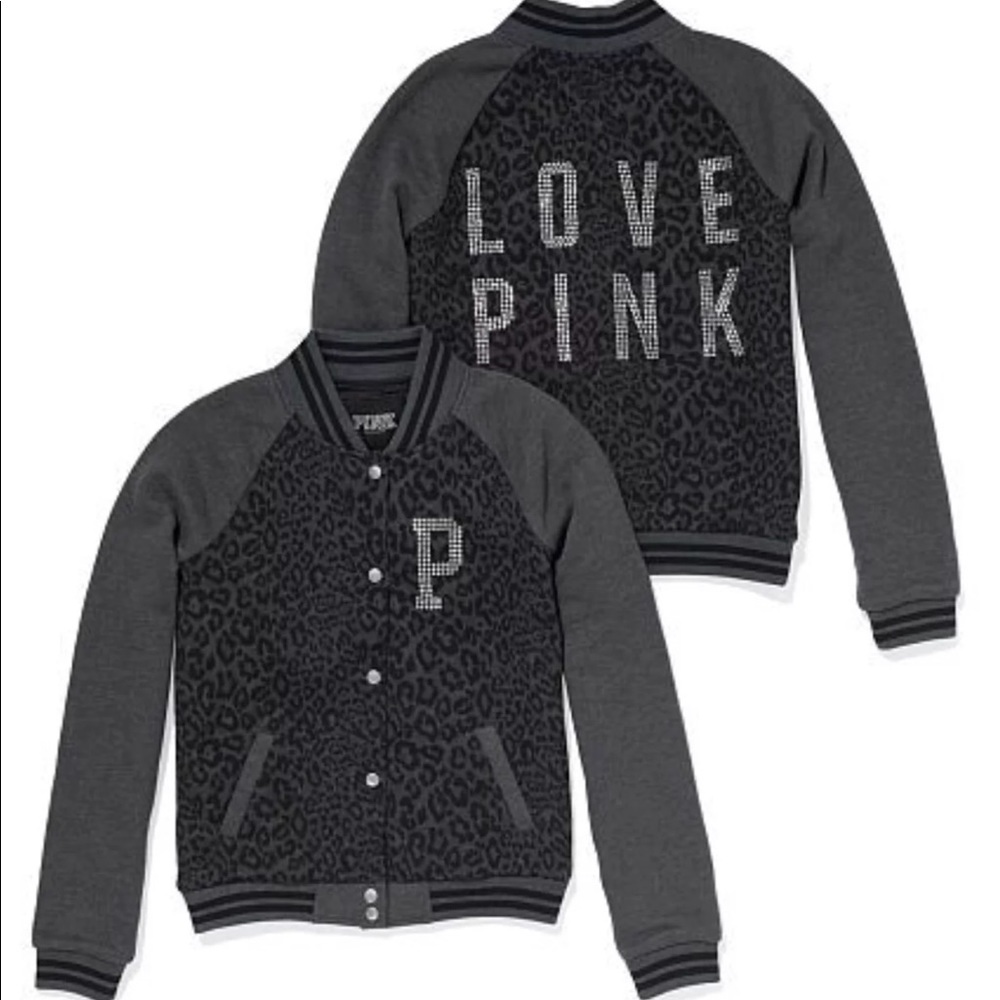 **SOLD**CHEETAH BLING VARSITY JACKET